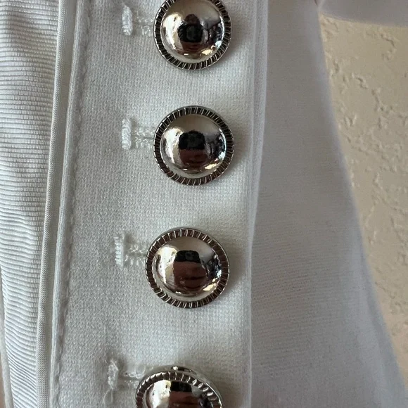 White House Black Market Ivory Blazer with Button Accents - Picture 4 of 6